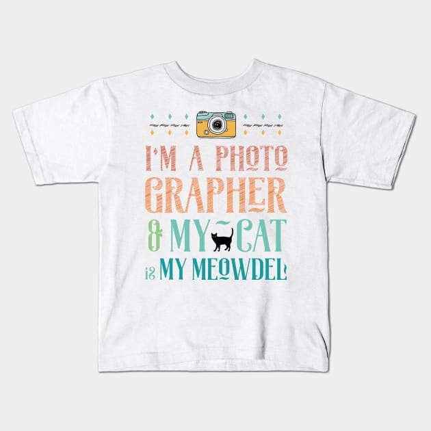 My Cat is My Meowdel Kids T-Shirt by Cinestore Merch